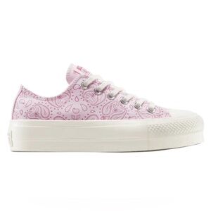 CONVERSE Chuck Taylor All Star Lift Platform Low 'Paisley' pink shoes sz 8.5 new